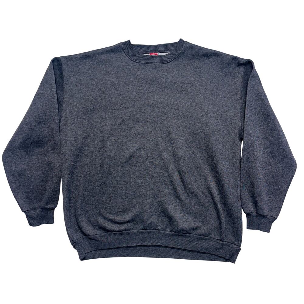 Vintage Hill Heavyweight Sweatshirt 2XL XXL Gray Blank Made USA Pullover Crew